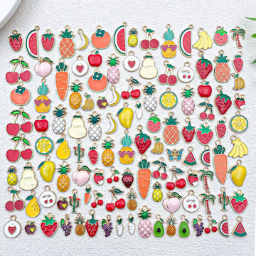 Colorful Cherry and Strawberry Metal Charms with 39 Listed Options