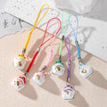 Lucky Cat Bell Phone Charms Alloy Maneki-Neko Multicolor Cord Straps 12 Styles view 1
