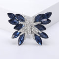 Layered Crystal Butterfly Brooch in Four Rich Colors view 2