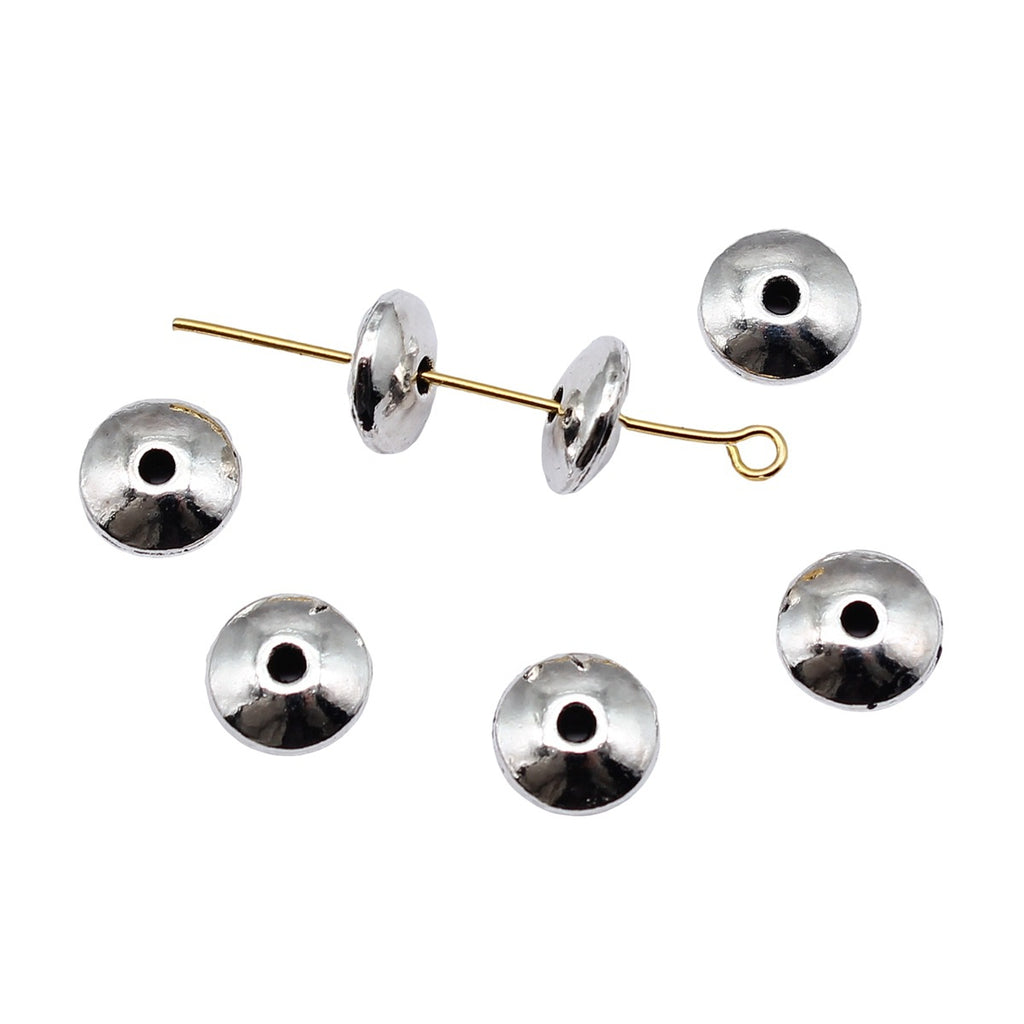 9.5x9.5x4.1mm 1.2g Multicolor Zinc Alloy Round Wheel Small Hole Spacer Beads for DIY Bracelet Jewelry