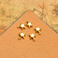 Miniature Dimensional Star Charm In Four Metal Finishes view 3
