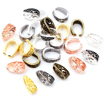 Ornate Pinch Bail Pendant Clasps in Assorted Metal Finishes