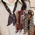 Printed Scarf Neck Tie in Five Color and Pattern Designs view 2