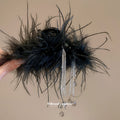 Purple Feather Rhinestone Tassel Shark Claw Hair Clip view 2