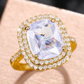 Cushion Halo Statement Ring In Nine Color And Finish Variants view 7