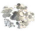 Polished Silver Tone Round Disc Tags with Hanging Holes view 5