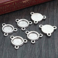 Round Three-Loop Cabochon Connector Trays in Two Finishes view 3