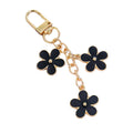 Triple Flower Enamel Keychain Gold Lobster Clasp Charm view 9
