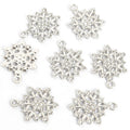 Openwork Crystal Snowflake Charms in Gold and Silver Tones view 6