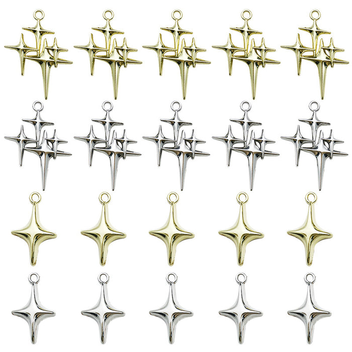 Yellow Cross Metal Charms with 5 Listed Options for DIY Jewelry Making