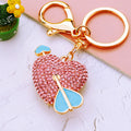 Jeweled Arrow Heart and Candy Heart Keychains in Eight Pictured Options view 8