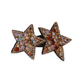 Crystal Star Hair Clips in Silver and Purple Hair Accessory view 5