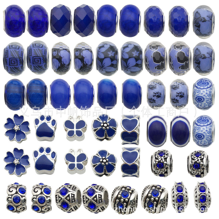 Blue Bead Glossy Beads with 43 Listed Options for DIY Jewelry Making