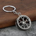 Wheel Rim Metal Keychains in Four Polished Finishes view 7