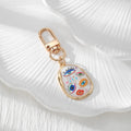 Colorful Printed Eye Oval Lobster-Clasp Charms in Six Designs view 3