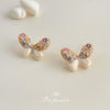 Cream Multicolor Butterfly