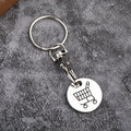 Shopping Cart Metal Tag Lobster Clasp Keychain In 7 Finishes view 8