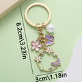 Pearl and Crystal Charm Keychains in 31 Pictured Variations for Bags and Keys view 3
