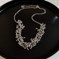 Irregular Branch Link Necklace Bracelet and Earrings in Two Tones view 11