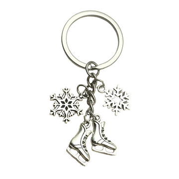 Metal Christmas Charm Keychains in 8 Winter Holiday Styles