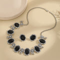 Five Color Faceted Necklace and Earring Jewelry Sets view 3