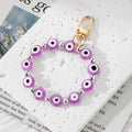 Evil Eye Beaded Wristlet Clip Keychains in Five Designs view 6