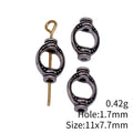 Oval Two-Loop Connector Beads in Six Size and Color Options view 5