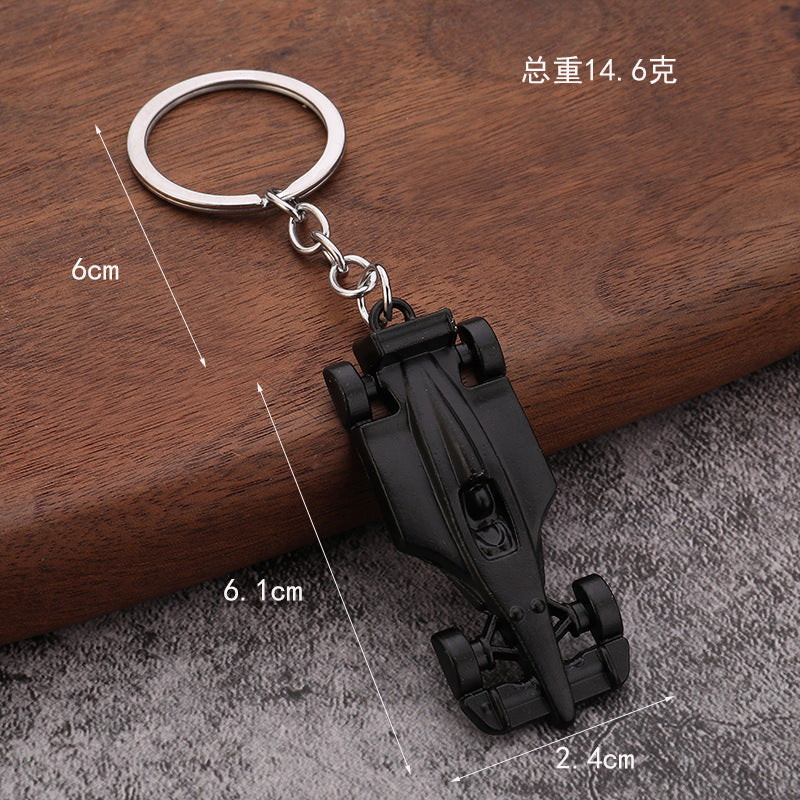 Zinc Alloy F1 Race Car Metal Keychain for Men