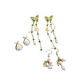 Gold Tone Pearl Butterfly Bow Earring Three Pair Sets view 5