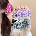 Fabric Flower Cluster Duckbill Hair Clip Seven Color Styles view 1
