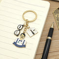 Father Day Dad Glasses Shirt Multi Charm Key Ring Set view 4