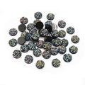 Round Multicolor Druzy Resin Cabochons in Two Sizes view 5