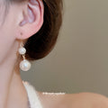 Multi Strand Pearl Gold Bead Necklace Pearl Drop Earrings view 3