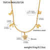 TXP347 GoldSeaCharmNecklace