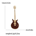 Gold Tone Enamel Electric Guitar Brooch Four Color Options view 9