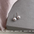Gray Rose Pearl Like Round Stud Earrings In Five Graduated Sizes view 9
