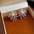 Firework Stud Earrings in Red Gold and Silver Tone Designs view 11