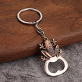 Animal Metal Bottle Opener Keychains: Turtle, Wolf, Frog And Lion Designs view 12