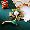 Pearl Center Daisy Keychains With Color and Braided Wrist Strap Options view 8