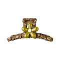 White Daisy Pearl Claw Clip Floral Green Flower Two Styles view 5