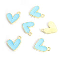 Colorful Enamel Heart Jewelry Components For DIY Earrings And Bracelets Charms view 8