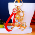 Moonstone Pegasus Keychain with Five Fortune Loops and Plain Option view 7