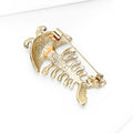 Fish Skeleton Brooch with Enamel Pirate Hat and Gold Tone Bones view 4