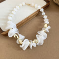 Acrylic Wave Petal Drop Earrings and Beaded Necklaces view 6