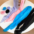 Chiffon Rose Flower Scarf Neckerchief Two-Piece Sets view 4