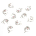 Crystal Crescent Moon Charms in Two Styles and Two Tones view 6