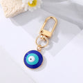 Gold Tone Blue Evil Eye Heart Round and Teardrop Clip Keychains view 7
