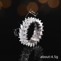 Triple-Row Marquise Leaf Eternity Ring In Gold And Silver Tones view 4