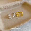 Starfish Seashell Open Rings Gold and Silver Tones view 3