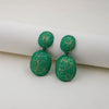 Green Crackle Ovals